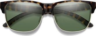 Smith Lowdown Split 56mm ChromaPop Polarized Square Sunglasses in Vintage Tortoise /Gray Green at Nordstrom