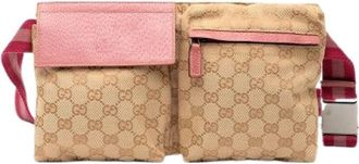 Gucci Pre-owned Belt Bags, female, Beige, Size: ONE SIZE Pre-owned Canvas Crossbody Bag