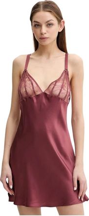 Chantelle Zijden Nachtjapon - Dames - Nachtjurken - Rood - XL - Satijn - Nachtkleding