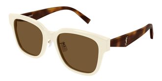 Saint Laurent SL M173/K Asian Fit 004 Womens Sunglasses White Size 56 - Free RX Lenses - Free RX Lenses