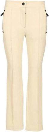 Moncler Slim-fit Broek - Dames - Slim Fit Broeken - Wit - XS - Leer - Broeken