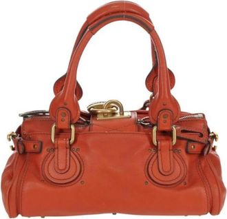 Chlo&eacute; Pre-owned Handbag - Dames - Vintage Handtas - Oranje - ONE Size - Leer - Vintage