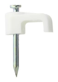 OEM Grapa Cable Paralelo 2x1mm Blanca Bolsa 100unid