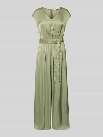 s.Oliver Red Label Regular Fit Jumpsuit mit Tailleng&uuml;rtel zum Binden in Khaki, Gr&ouml;&szlig;e 34