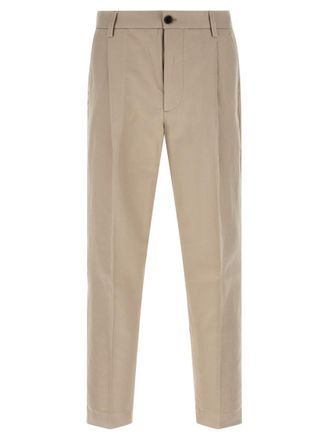 Department Five Beige Loose Pleated Pants