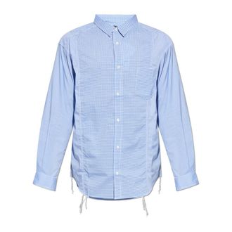 Comme Des Gar&ccedil;ons Shirt met Ruitpatroon - Heren - Casual Overhemden - Blauw - L - Katoen - Overhemden