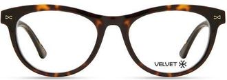 Velvet Eyewear Carol 55mm Oval Optical Glasses in Tortoise at Nordstrom