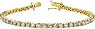 LuvMyJewelry LMJ 10K Yellow Gold Unisex Diamond Tennis Bracelets - 8.4 Carats at Nordstrom, Size 7.5