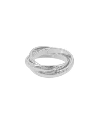 Adornia Adornia Silver Plated Interlocking Ring