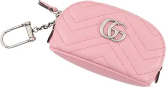Gucci Gg Marmont Pink Leather Pouch (Pre-Owned)
