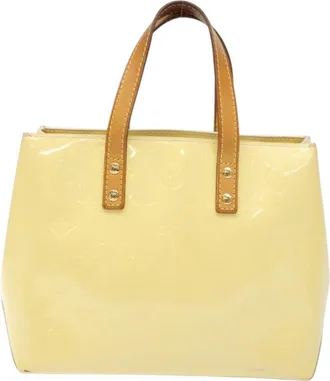 Louis Vuitton Reade Ecru Patent Leather Handbag (Pre-Owned)