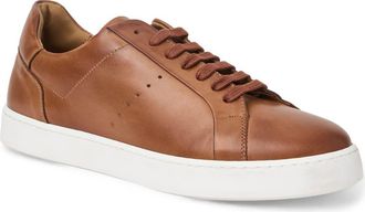 Bruno Magli Damiano Low Top Leather Sneaker in Cognac Leather at Nordstrom, Size 11.5