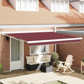 vidaXL Toldo Retr&aacute;ctil Autom&aacute;tico Burdeos 400x300 Cm Vidaxl