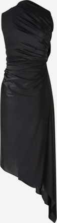 Balenciaga Womens Asymmetrical Dress Stretch Fabric Black Polyamide
