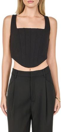endless rose Structured Crop Corset Top in Black at Nordstrom, Size X-Small