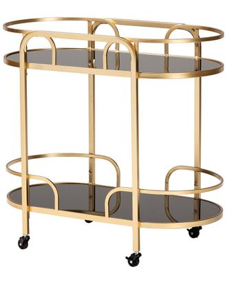 Baxton Studio Leighton2-Tier Wine Cart