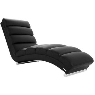 Miliboo Chaise Longue / Poltrona Design Nero Taylor