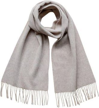 TBCo Lambswool Block Color Oversized Scarf in Oatmeal Melange at Nordstrom, Size Large