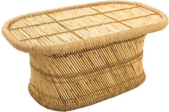 Wanderlust Deco Mesa auxiliar de bamb&uacute; marr&oacute;n 102x65x45