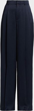 Cinq &agrave; Sept Marne Wide-Leg Satin Pants