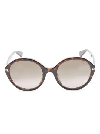 Gucci 2010s round-frame sunglasses - Brown