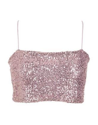 8 by YOOX SEQUIN CROP TOP