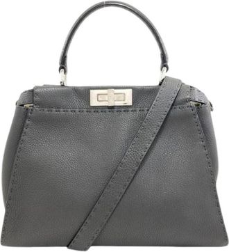 Fendi Pre-owned Vintage Handtas - Dames - Vintage Handtas - Grijs - ONE Size - Leer - Vintage