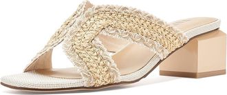 Vaneli Cyndia Womens Dress Sandals Cream/Beige Side Braid : 5.5 M (B), Textile