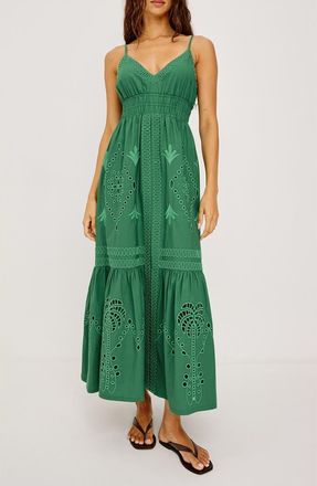 Rails Blair Sleeveless Tiered Maxi Dress in Clover at Nordstrom, Size Medium