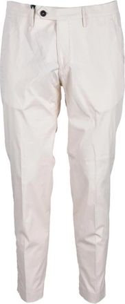 Michael Coal Cotton Blend Stretch Broek - Heren - Slim Fit Broeken - Wit - W34 - Katoen - Broeken