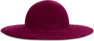 Alberta Ferretti Vilten Hoed - Dames - Hoeden - Rood - S - Wol - Accessoires