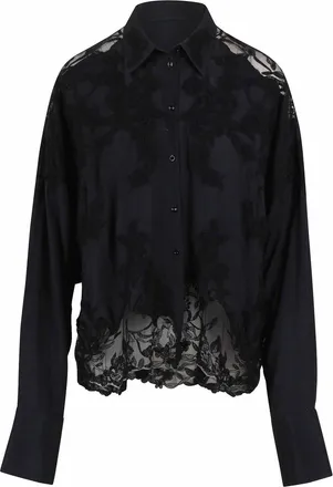 Ermanno Scervino Viscose shirt with floral embroidery