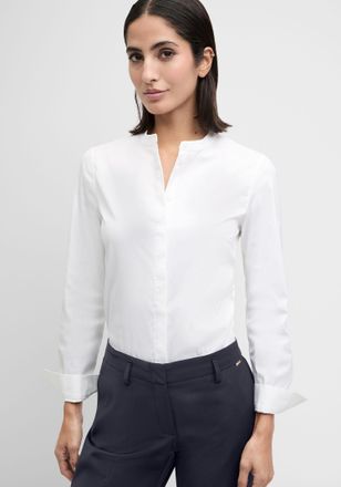 Cinque Hemdbluse CINQUE CIPAPER, Damen, Gr. 34, weiss (wei&szlig;), Web, Obermaterial: 73% Baumwolle, 24% Polyamid, 3% Elasthan, unifarben, klassisch normal, Rundh