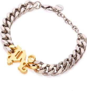 Palm Angels PA monogram chain bracelet - men - Brass - One Size - Silver