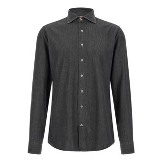 Borriello Shirts - Heren - Casual Overhemden - Grijs - 4XL - Overhemden