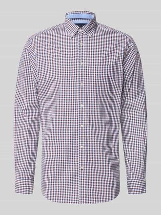 Christian Berg Regular Fit Freizeithemd mit Button-Down-Kragen in Bordeaux, Gr&ouml;&szlig;e 3XL