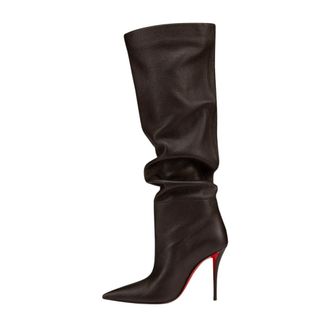 Christian Louboutin Zependris Boot 100 - Dames - Schoenen - Bruin - Maat: 39 EU Leer