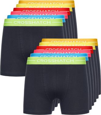 Crosshatch Heren Astral Boxershorts (Set van 12) (Marine)
