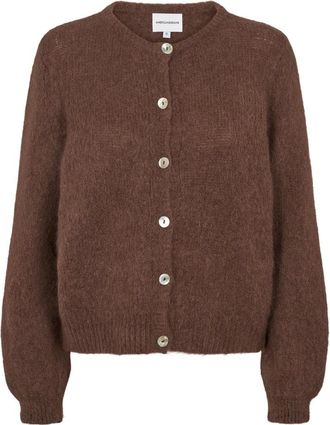 Americandreams Susan Alpaca Cardigan - Knitwear - Mujer - Marr&oacute;n - XL
