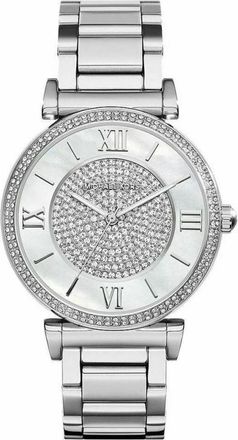 Michael Kors Catlin Pav&eacute; Horloge - Dames - Horloges - Grijs - ONE Size - Accessoires