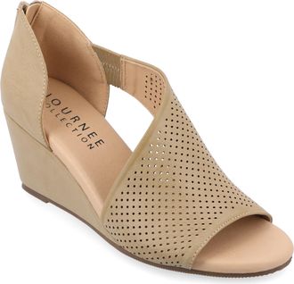 Journee Collection Women & apos;s Aretha Medium and Wide Width Wedge Sandals