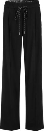Marc Cain Broeken, Dames, Zwart, 2Xl, Polyester, Wedi Wijde Broek