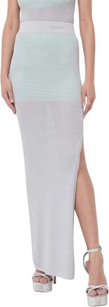 Patrizia Pepe Gebreide Maxi Rok - Dames - Maxi Rokken - Grijs - L - Rokken