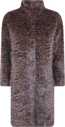Betta Corradi Coat High Neck Leop