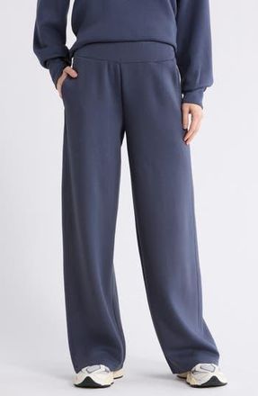 Zella Whisper Knit High Waist Wide Leg Pants in Navy Armada at Nordstrom Rack, Size X-Large