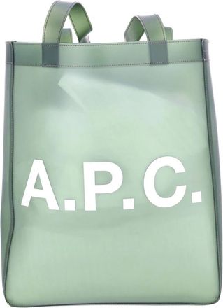 A.P.C. Lou Tote Bag - Heren - Shoppers - Groen - ONE Size - Tassen