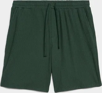 Super Massive Shop Mens Solid rib-knit short