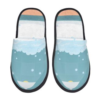 Generic Bathtub With Soap Bubbles Unisex Shoes Cosy Sliders Fluffy House Slippers For Indoor Bedroom Winter L