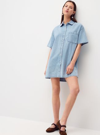 Twik Womens Short-sleeve denim shirtdress