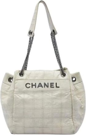 Chanel Pre-owned Lax Accordion Bag - Dames - Pre-owned - Wit - Maat: ONE Size Leer